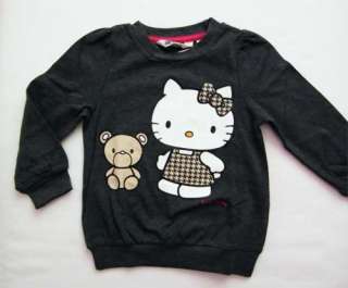 Hello Kitty Pullover Shirt Samtdruck neu 86/92/98/104/110/116/122 