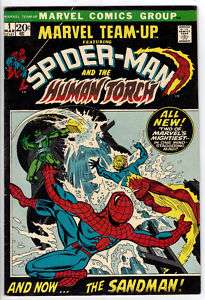 MARVEL TEAM UP #1 (VF+) Spider Man Human Torch 1972  