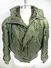 vintage 60s USAF AIR CREW N 2B HOODED FLYING green satin jacket L 