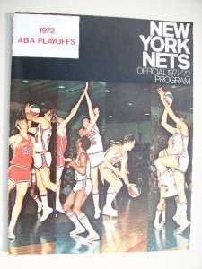 1972 ABA Basketball Championship Finals Program New York Nets Indiana 