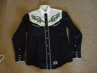 ROPER OLD WEST CLASSISC WESTERN COWBOY RODEO SHOW SHIRT EMBROIDERED 