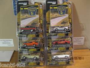GREENLIGHT 1/64 CONTRY ROADS SERIES 5 SET OF 6 CARS DIECAST NEW  