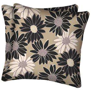 Arden Cornflower Noir Square Pillow (Pack of 2) (JA23554B 9D2) from 