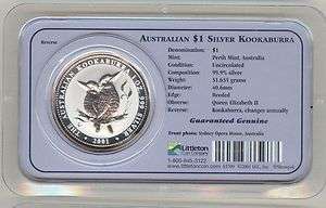 2001 Australia Kookaburra Uncirculated Dollar  