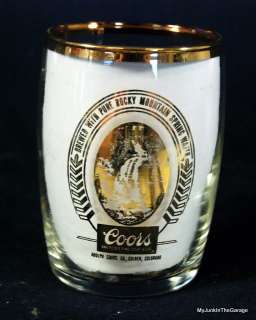 Coors Beer Barrels Shortys Shorty Chaser Gold Shot Glass  
