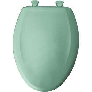 BEMIS Whisper Close Elongated Closed Front Toilet Seat in Ming Green 