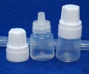 25 Plastic Bottle w/Reducer Sample Size 3 ML(1/10 oz)  