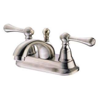   in. 2 Handle Bathroom Faucet in Brushed Nickel with Pop up Drain
