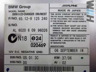 BMW E60 E61 E61LCI CD Wechsler inkl. Magazin 9125240  