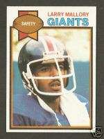 1979 Topps #62 Larry Mallory New York Giants NM/MINT  
