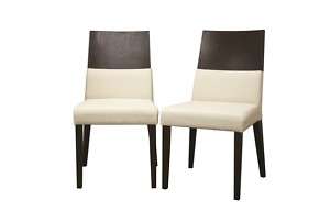 Vanessa MODERN wood dining chairs set of 2 contemporary  