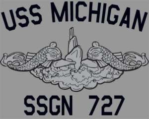 US Navy USS Michigan SSGN 727 Submarine T Shirt  