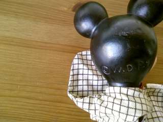 Old Walt Disney Productions Mickey Mouse Hand Puppet  