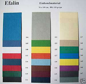 Efalin Überzugspapier Vorsatz 5 Bogen sortiert  