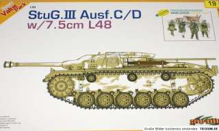 Dragon 9119  Sparpack Fahrzeug mit Fig.StuG.III AusfC/D   Kit in 