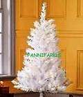 FT WHITE PRE LIT CHRISTMAS PINE TREE ~ CLEAR LIGHTS ~ BRAND NEW