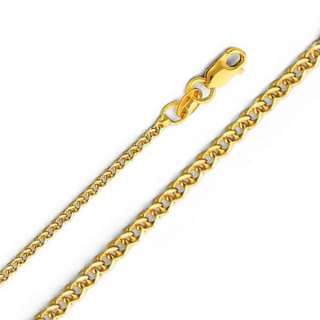 14K Solid Yellow Gold 1.5mm Wheat Chain   18 inches  
