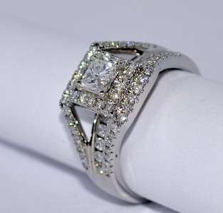 KIND PRINCESS CUT SOLITAIRE WEDDING RING WITH 3 IN ONE STYLE JACKET 