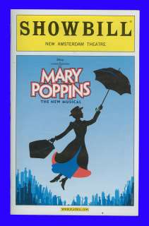 Playbill + Mary Poppins + Pre Opening + Ashley Brown , Gavin Lee 