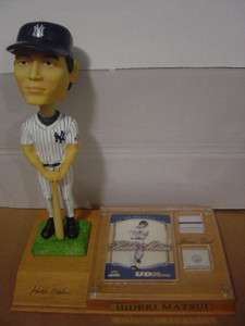 Hideki Matsui Yankees Upper Deck Bobble Bobblehead Game Used Jersey 