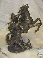 Liberty Bronze Sculpture/figurine Horse/lover 11 H  