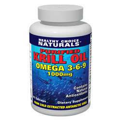 Purified Krill Oil Supplement/1000 mg 60 Gelcaps  