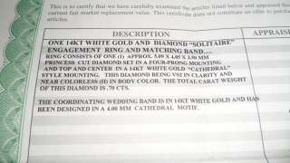 Kite Set Princess Solitaire Diamond Engagement Ring Wedding Set  