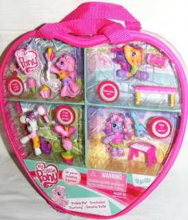 My Little Pony PONYVILLE PLAYSET Exclusive Bag 4 Ponies 12 Accessories 
