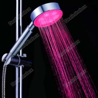 LED Light Wall Mount Showers Overhead Water Bathroom Safe RGB 3 Colors 
