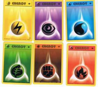 120 POKEMON ENERGY CARD LOT 20 EACH +5 EXTRA CARDS  
