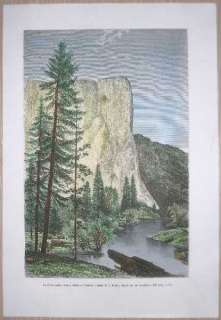 ca.1876 print LOST ARROW SPIRE, YOSEMITE, CALIFORNIA  