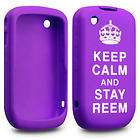   AND STAY REEM RUBBER CASE FOR BLACKBERRY 8520 / 9300   PURPLE/WHITE