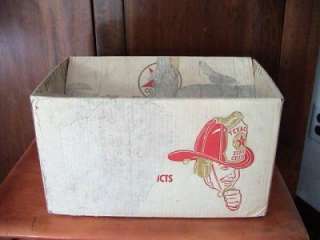 Vintage Texaco Fire Chief Helmet with microphone loudspeaker and box 