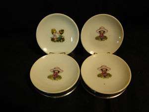 group of 4 childs Tea set Moppet plates made in Japan  
