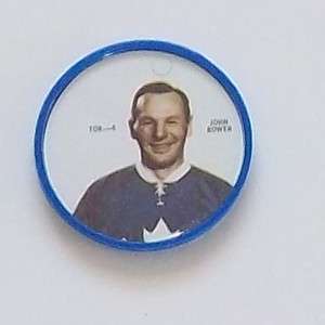 shirriff coins hockey 1968 69 # 93 toronto # 6 johnny bower  