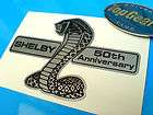 SHELBY 50th ANNIVERSARY Silver AC Cobra Sticker Decal 1