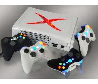 Give your Xbox 360 a brand new look White case with colour changing 