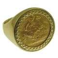 NEW 14.2g Half Sovereign Ring with 22ct Solid Gold Coin  