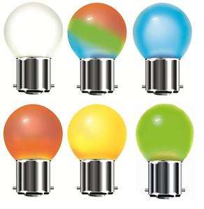 1W Coloured Golf LED Low Energy Light Festoon Bulb, B22  
