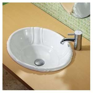 Decolav Sinks 1495 Decolav Ceramic Drop In Basin With Overflow Ceramic 