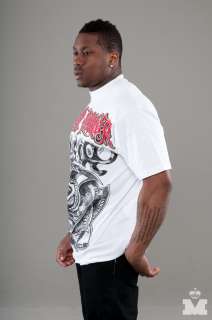 Hip Hop Big & Tall Money Power White/Red T Shirt  