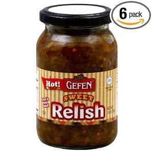 Gefen Sweet and Hot Relish, 13 ounces (Pack of 6)  Grocery 