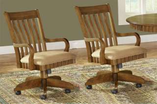 Oak Table and Four Caster Chairs ~ Chesterfield Oak  