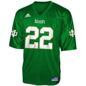  Adidas Notre Dame Fighting Irish #22 Green Replica Football 