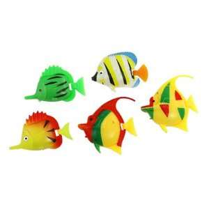   Multi colored Plastic Tropical Fish Decor for Aquarium