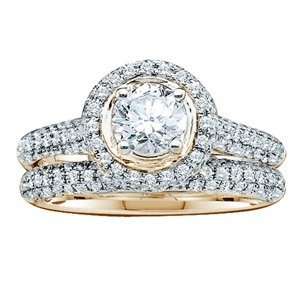   Carat Diamond 14k Yellow Gold Bridal Set Ring SeaofDiamonds Jewelry