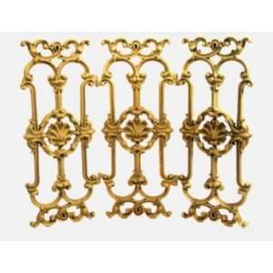 Rococo Fireplace Screen   Burnished Gold 