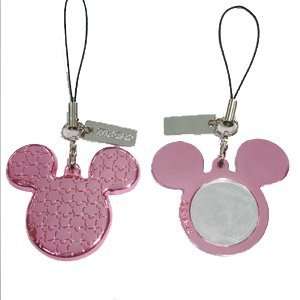 Disney Minnie Mouse Pink Ears with Mirror handheld & Cell Phone Charm 