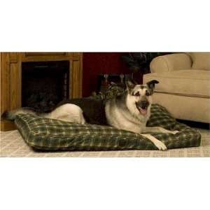  Classic Gusseted Dog Bed   Medium/Blue Plaid