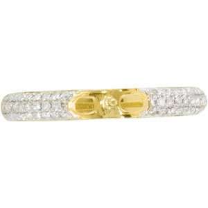 Elegant and Stylish 1/3 ct. tw. Golden South Sea Pearl & Diamond Semi 
